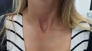MICRODERMAL EN LA GARGANTA...UNA PERFORACCIÓN POCO COMÚN,DIFERENTE ,ORIGINAL Y MUY ELEGANTE  🔝🔝😍