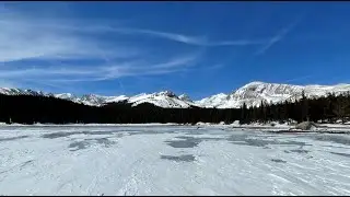 Views of the Indian Peaks from Frozen Brainard Lake