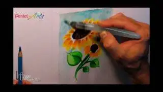 Pentel Art Supplies in Action (Color Brushes, Aquash, Pocket Brush, Outline Marker)