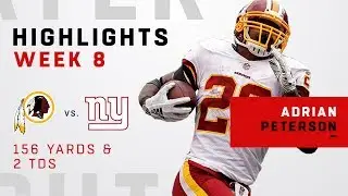Adrian Peterson's Huge Game w/ 156 Yards & 2 TDs!