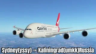 Infinite flight simulator | Sydney (YSSY) To Kaliningrad (UMKK)RUSSIA |Airbus A-380| Full flight |  