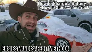 How to Charge a Car Battery. Important Vehicle Storage Step.