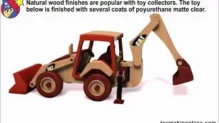 Wood Toy Plans Cat Backhoe Loader