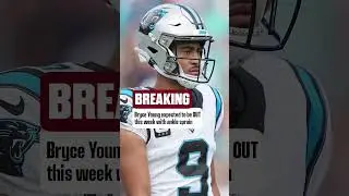 Bryce Young is expected to miss Week 8 with an ankle sprain #nfl #panthers