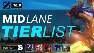 PATCH 10.9 MID LANE TIER LIST *KOREA*