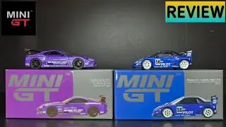 Mini GT - Top Secret Toyota Supra Purple & LBWK Mazda Autozam AZ-1 LB40 Pilot - REVIEW