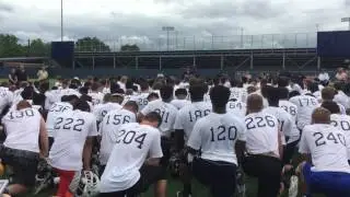 Pep Hamilton Talking to the Campers