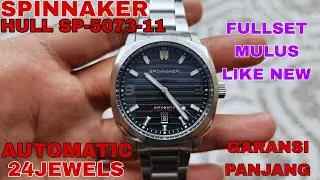SOLD SPINNAKER HULL SP-5073-11 AUTOMATIC GREY DIAL FULLSET MULUS LIKE NEW FOLLOW IG LakoneWatch