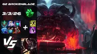 G2 Esports BrokenBlade TOP Ornn vs Darius - EU Challenger Patch 25.S1.4