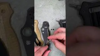 Installing Flytanium backspacer on Spyderco Paramilitary 2 #knife #edc #pocketknife #spyderco