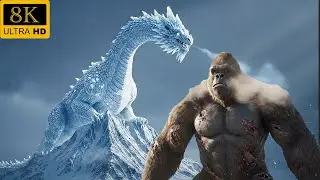 KINGKONG vs giant ice DRAGON, legendary battle in the Antarctic