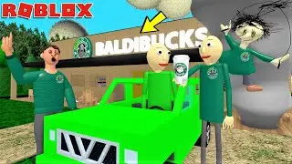 🌪BALDI DRIVES THROUGH BALDIBUCKS WITH A HURRICANE!! | The Weird Side of Roblox: Baldi's Basics RP