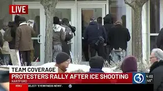 Demonstrators gather outside Hartford federal courthouse demanding accountability after fatal ICE...