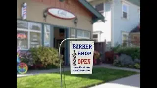 how to install barber shop open sign set kit complete