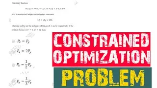 Задача ограниченной оптимизации #JAMECONOMICS #GATEECONOMICS