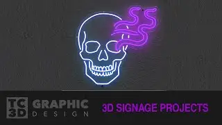 3D Neo LED Sign Modeling with Blender  #signage #tabela #3dsignage #3dtabela #neonledsign #ledsign