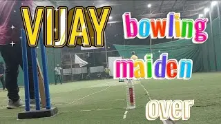 #vijay #bowling #maidenmoment #cricket #shorts 