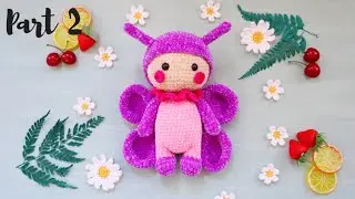 BUTTERFLY 🦋| PART 2 | HEAD, CAP, ANTENNA | CROCHET WITH VELVET YARN | HOW TO CROCHET AMIGURUMI
