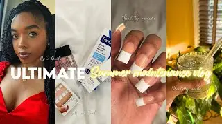 ULTIMATE Summer Glow Up 🌞// Boho Braids + French tip mani + Self Care Haul + Strawberry Matcha 🍓🍵💛