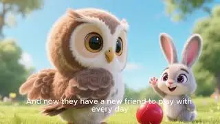 Baby bunny Ajax and little owl Gage play!