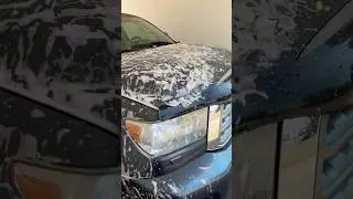 Having some fun at the car wash. Triple foam action. #cardetailing #carwash #goofingaround #asmr 