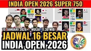 Jadwal 16 Besar India Open 2026