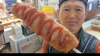 찹쌀핫도그 먹방 부산구포시장 못난이꽈배기 