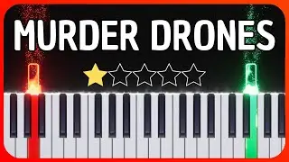 Murder Drones - Disassembly Required - Easy Piano Tutorial + Sheet Music