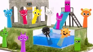 Paper DIY💖 Unboxing INCREDIBOX Blind Box, How to make Swimming Pool ASMR