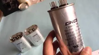 CBB65 motor run capacitors metal round oval can 370V 440VAC