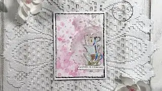 Pretty and Fun Easter Tea Cup A2 Card Tutorial | Easter is coming!!