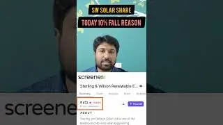 SW Solar shares 10% fall reason? #stockmarket