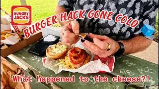 Bacon Deluxe Burger Hack Gone Cold 🧊  Onion Rings, Plum BBQ & Vanishing Cheese 🇦🇺