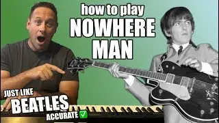 🎹🎸 Learn To Play Piano  |Nowhere Man Beatles | Accurate Lesson | Correct Sheets | Easy Tutorial ✅