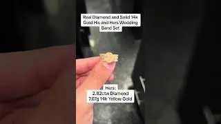 Solid 14k Gold & Real Diamonds HIS & HER Wedding Bands #goldrings #diamondring #diamondband