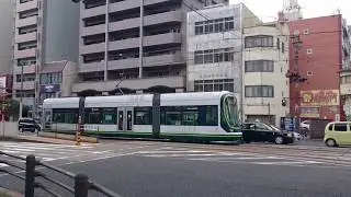 広島電鉄1000形1010号『GREENMOVERLEX』3号線宇品二丁目行き 十日市町にて