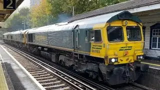 Class 66 | 66953 + 66534 &lsquo;OOCL Express&rsquo; + 66531 | Convoy | Freightliner | Swaythling | 26/10/22