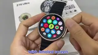 Elemosi Z78 Ultra Smart Watch: HD AMOLED Display, Bluetooth 5.1, Wireless Charging
