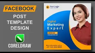How To Make social media post Ad Design in Coreldraw | web banner | Flyer template | Corel draw Tips