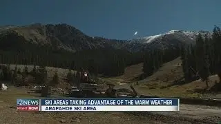 Ski areas taking advantage of warm weather