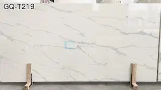 marble look quartz countertops GQ-T219 #calacatta #quartzslabs #quartzcountertops