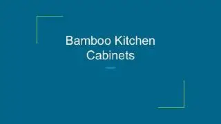 Bamboo Kitchen Cabinets