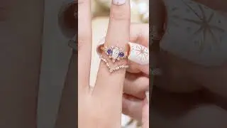 Marquise Cut Moissanite Leaf Engagement Ring Sapphire Cluster