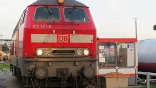[Special] Diesellok 218 421: Motorstarts und Ausfahrten (teils vom F&uuml;hrerstand aus gefilmt)