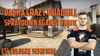 Pasha crazy quadkill spraydown against Fnatic | ESL Cologne Semifinal