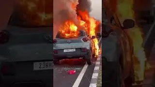 Tata Punch Catches fire 🔥🔥.    #tatapunch #fire #viral