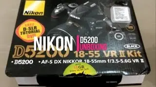Nikon D5200 Camera DSLR with 18-55 VR II Unboxing, Inbox contents & Hands on