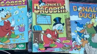 ASMR German Disney comics in a tent on a rainy day (tracing,tapping,page flipping)