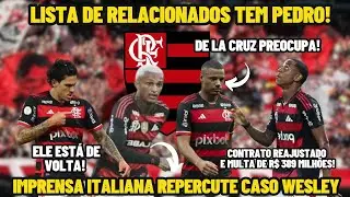 LISTA DE RELACIONADOS TEM A VOLTA DE PEDRO! WALLACE YAN TEM CONTRATO REAJUSTADO VEJA VALORES!