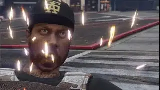 Explosive Shotgun ammo and running people over.